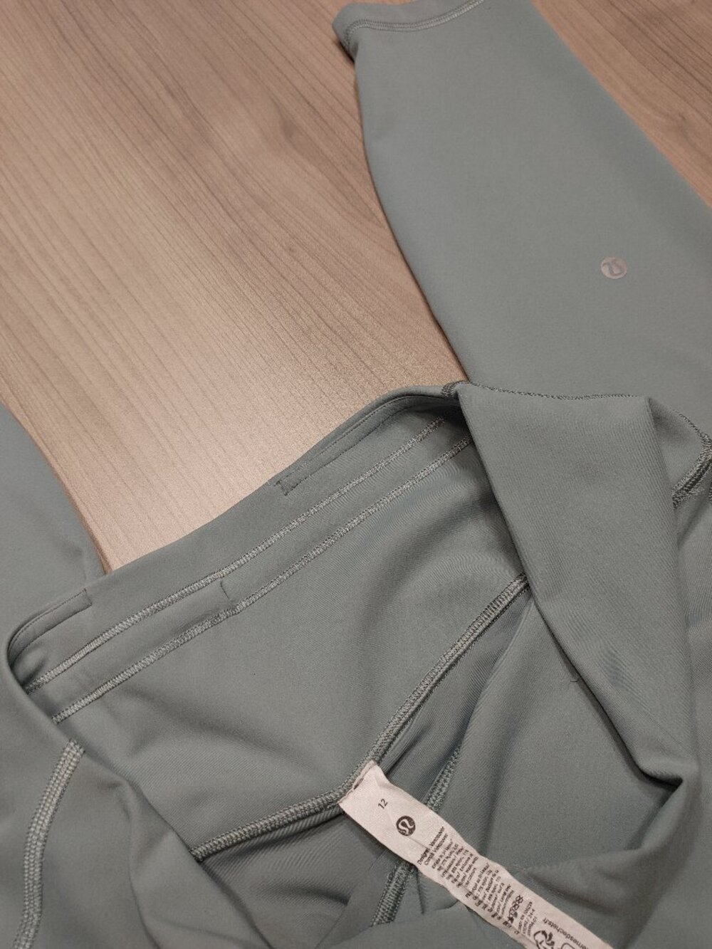 Womens Lululemon Wunder Train High-Rise Crop with Pockets 25"Misty Glade Size 12 - Picture 3 of 3